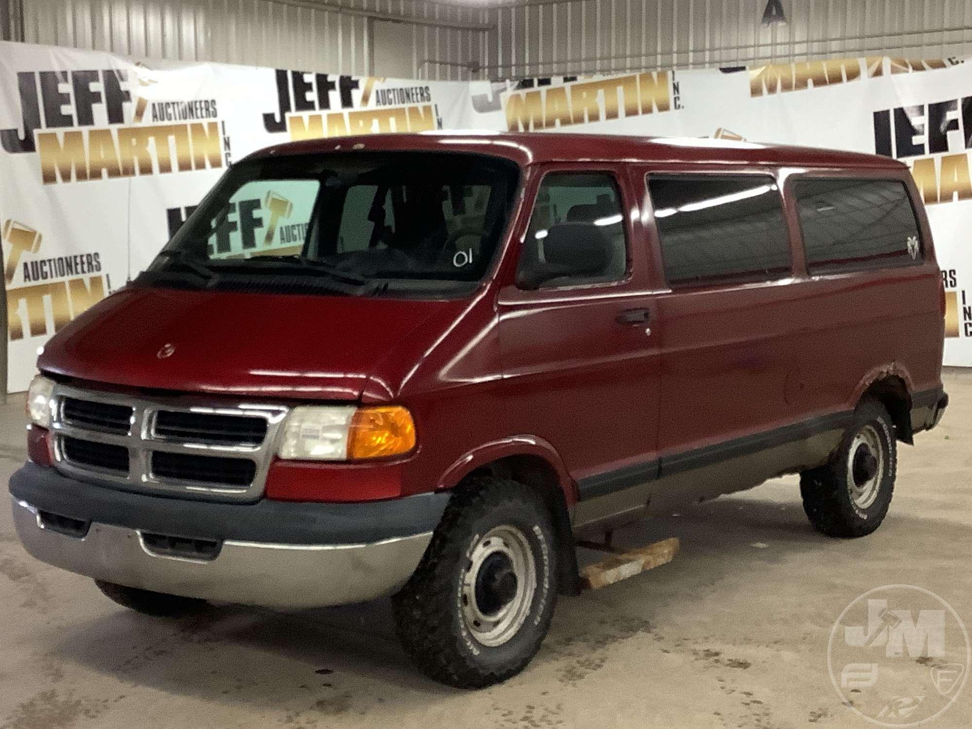 2001 DODGE RAM WAGON VIN: 2B4JB25Z81K561531 2WD