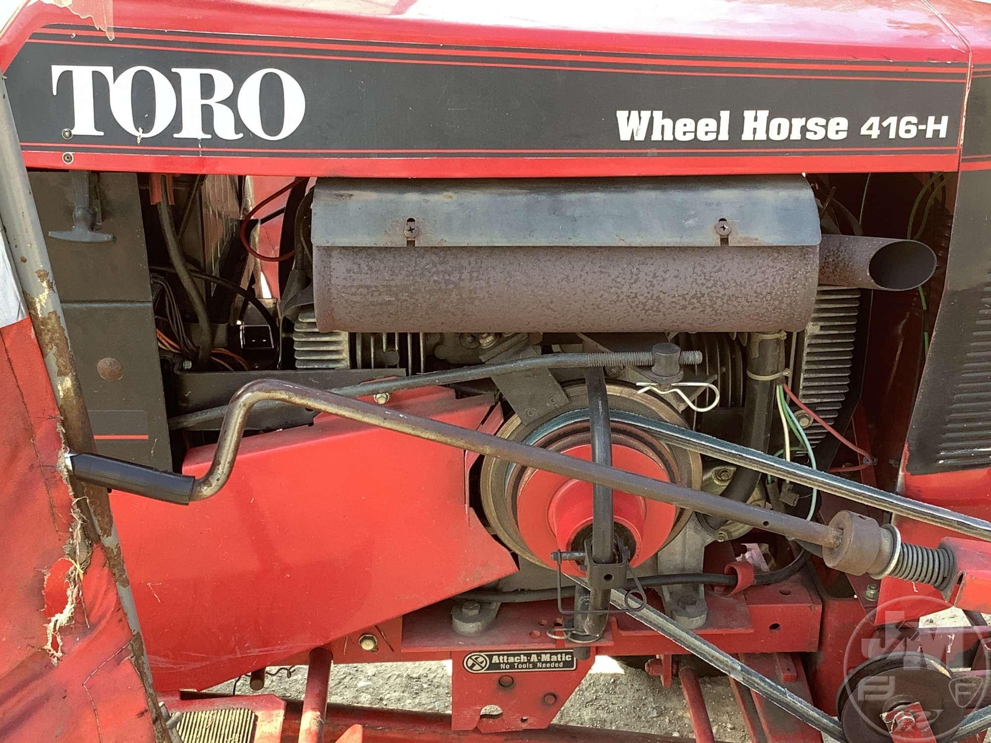 TORO 72421 WHEEL HORSE 416-H SN: 3900629 LAWN TRACTOR