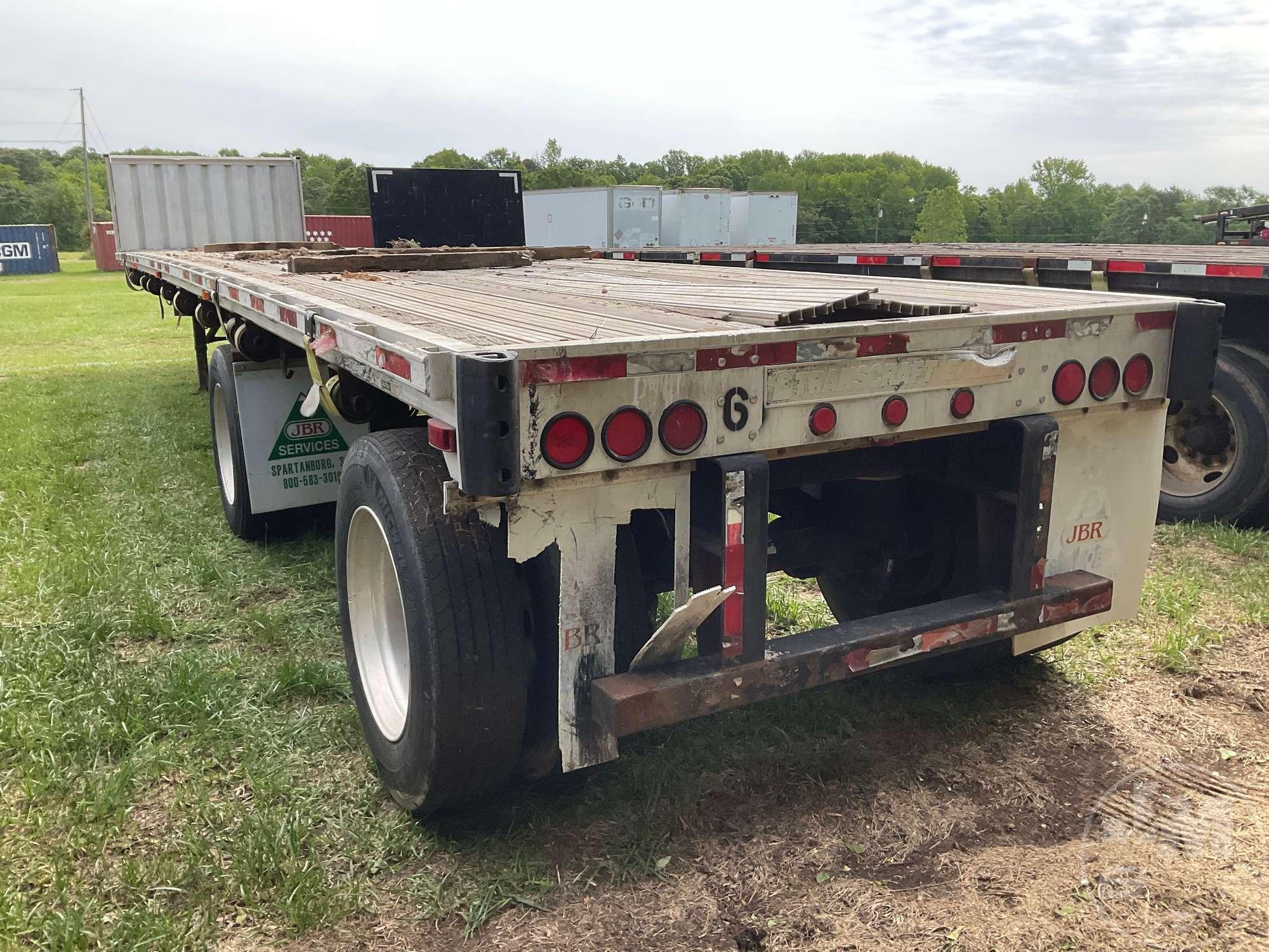 1997 TRANSCRAFT 45'X96" T/A ALUMINUM FLATBED VIN: 1TTF45205V2000844