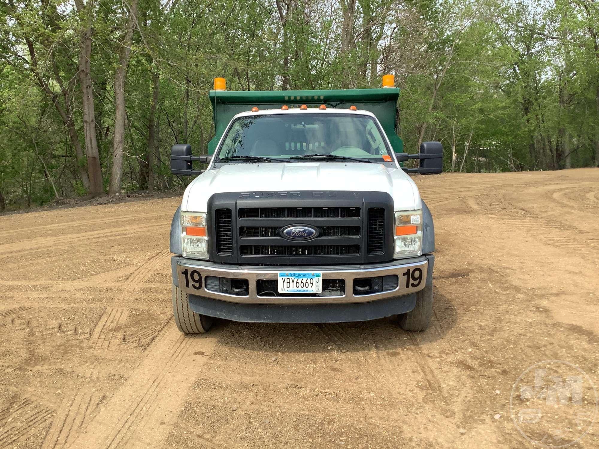 2009 FORD F-550 SINGLE AXLE DUMP TRUCK VIN: 1FDAF56R59EA32489