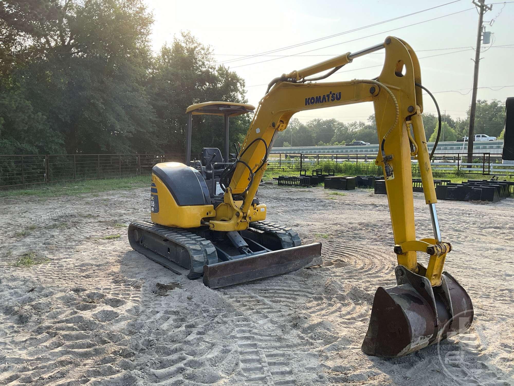 2012 KOMATSU PC55MR-3 MINI EXCAVATOR SN: KMTPC212T04016205