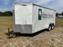 2017 TOWMASTER T-14 ENCLOSED TRAILER 7'X16' VIN: 54GVC16TIH7025981