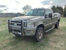 2005 FORD F-350 LARIAT EXTENDED CAB 4X4 PICKUP VIN: 1FTWX31P55EA44444