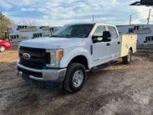 2017 FORD F-250 S/A UTILITY TRUCK VIN: 1FT7W2BT3HEE41927