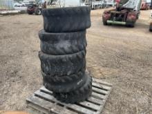 QTY OF MISC SKID STEER TIRES QTY(6)