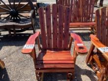 RED CEDAR GLIDING CHAIR