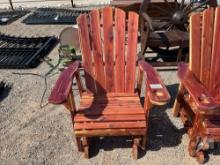 RED CEDAR GLIDING CHAIR