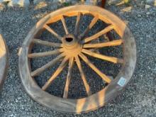 WOODEN WAGON WHEEL