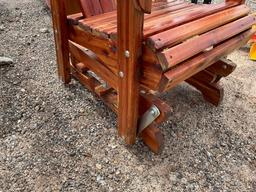 NEW/UNUSED, WOODEN GLIDING CHAIR