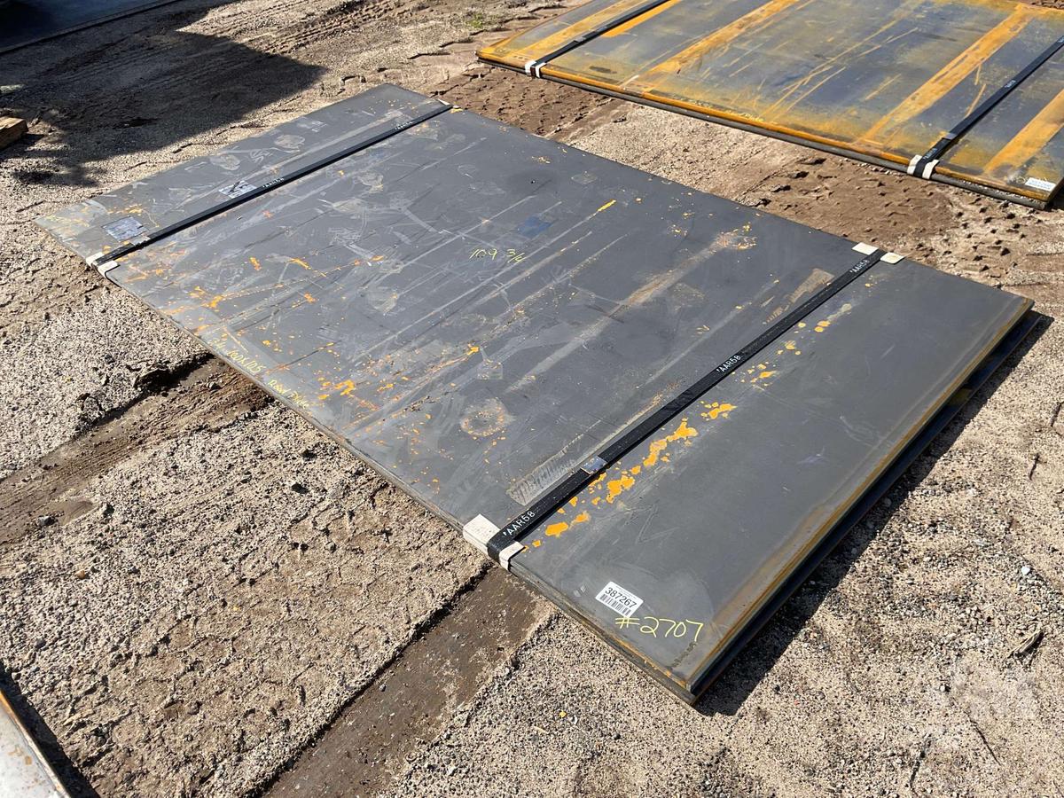 QTY OF (2) 3/4”......X60”......X105”...... STEEL ROAD PLATES