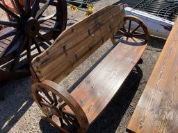 WAGON WHEEL BENCH