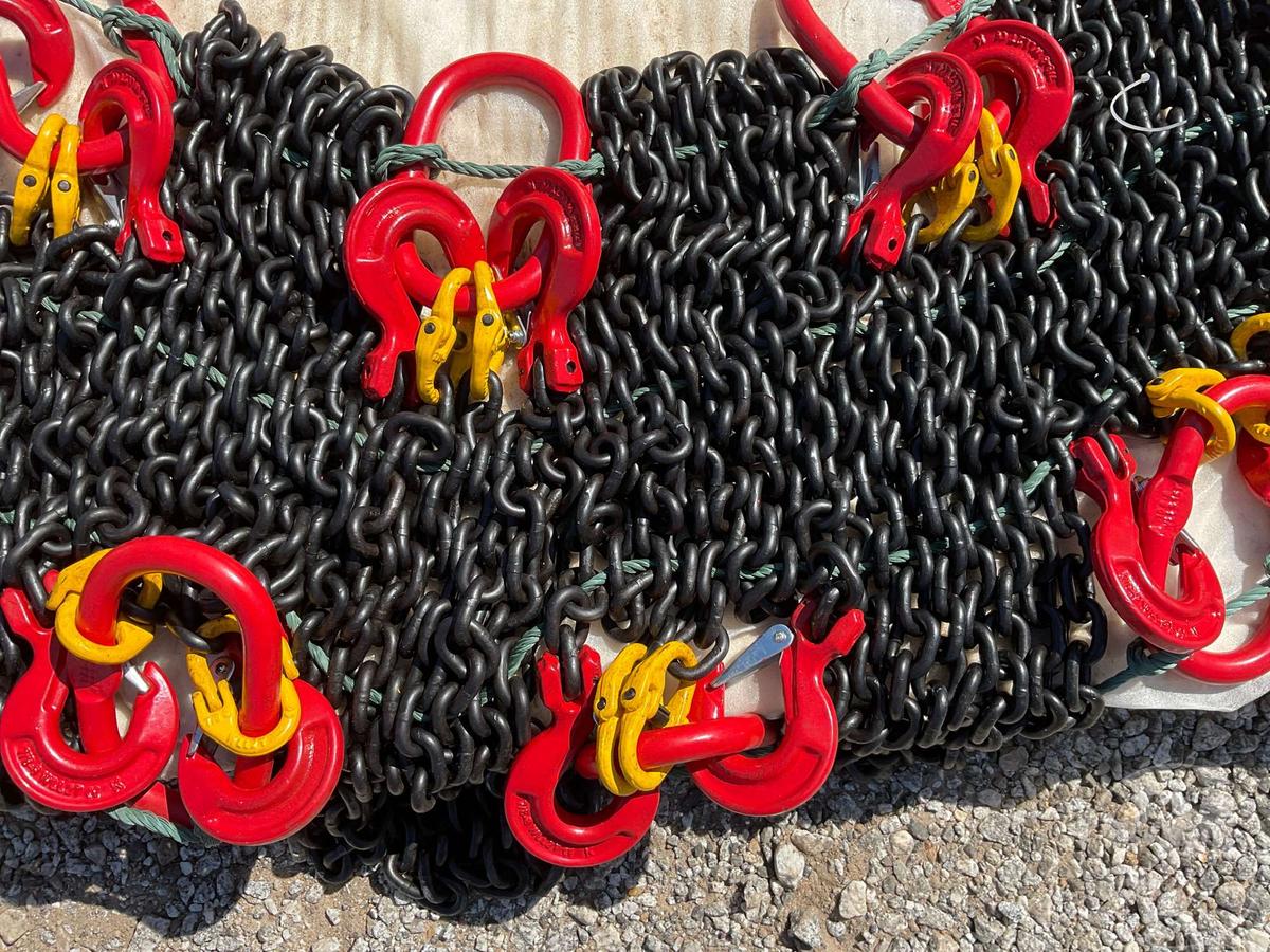 UNUSED 5/16" 7' DOUBLE LEGS LIFTING ALLOY STEEL CHAIN SLING