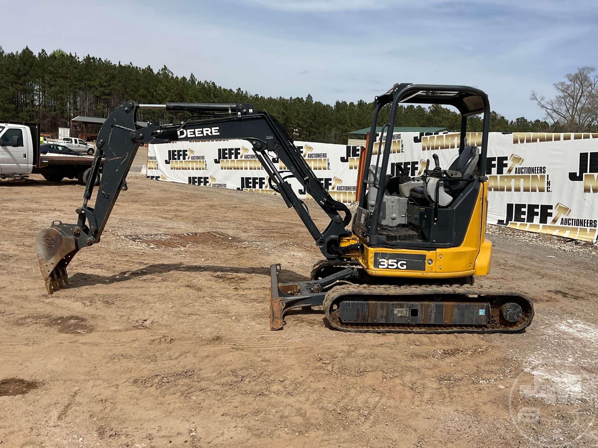 2019 DEERE 35G MINI EXCAVATOR SN: 1FF035GXJKK285666