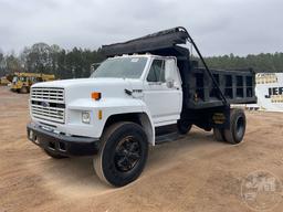 1988 FORD F-700 SINGLE AXLE DUMP TRUCK VIN: 1FDWF70H8JVA31097