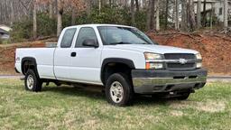 2003 CHEVROLET SILVERADO 2500 EXTENDED CAB 4X4 PICKUP VIN: 1GCHK29U63E110833