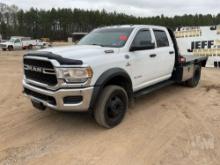 2020 RAM 4500 HEAVY DUTY SINGLE AXLE CREW CAB FLATBED TRUCK VIN: 3C7WRKEL4LG307219