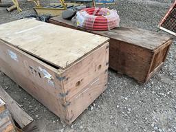 QTY (2) CRATES OF VARIOUS ELECTRIC, AND PNEUMATIC SHOP TOOLS,