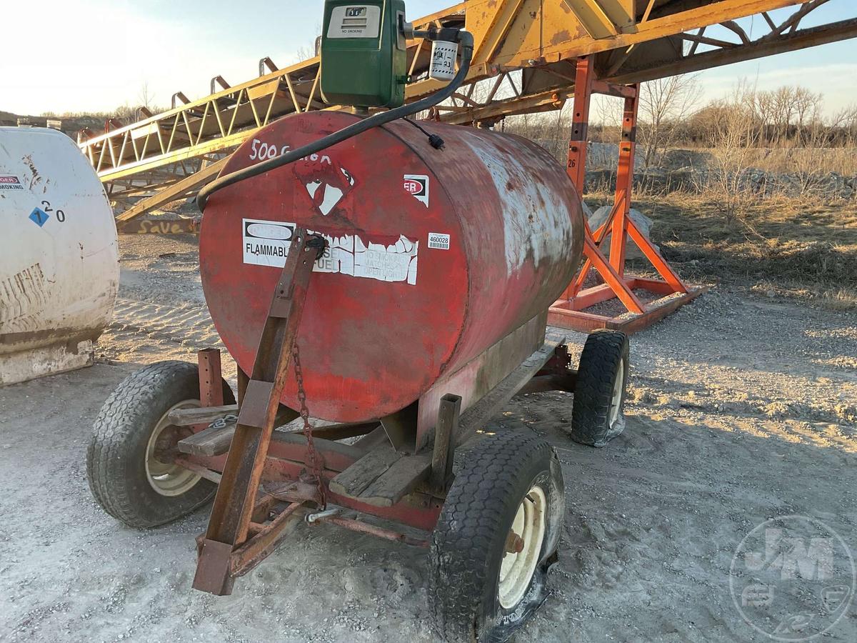 PULL BEHIND 500 GALLON DIESEL TANK TRAILER