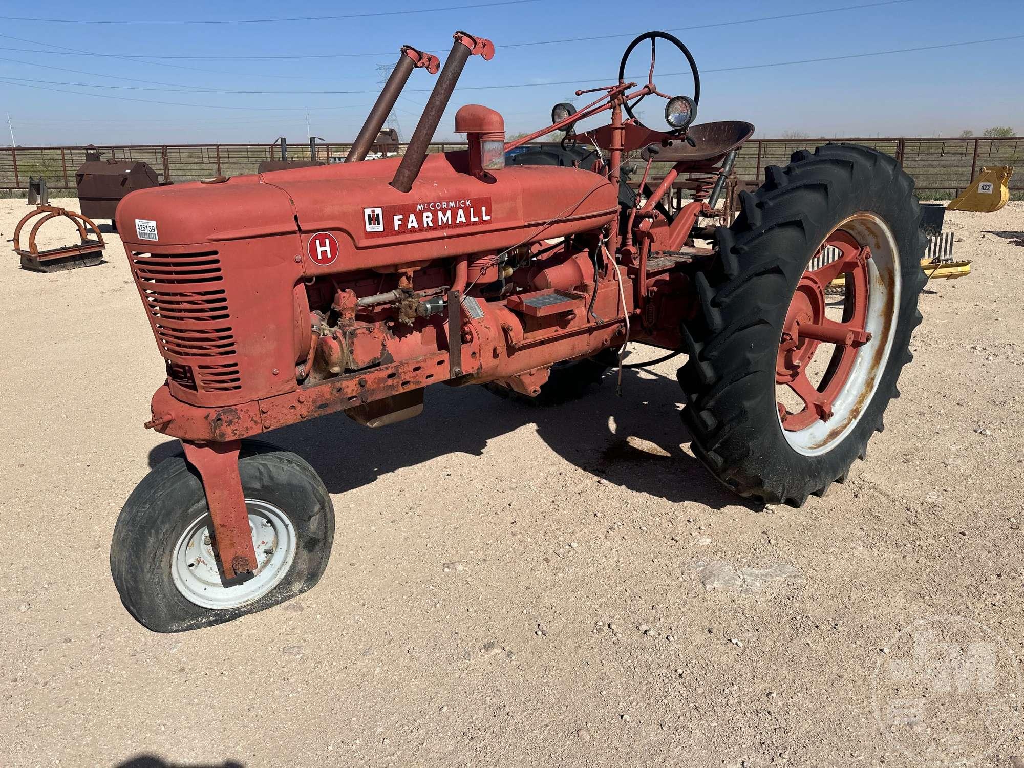 MCCORMICK FARMALL H SN: 262408 TRACTOR