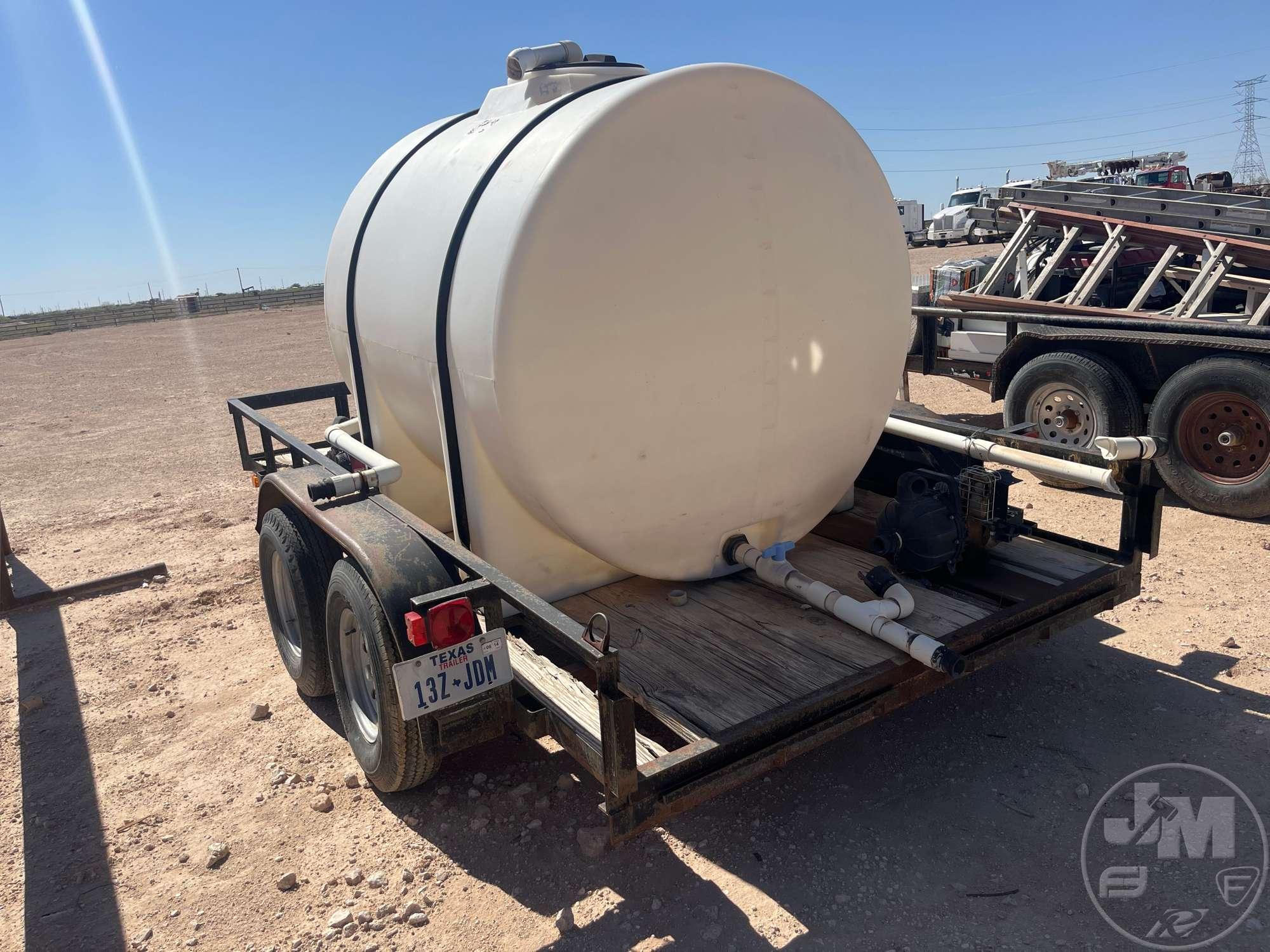 2007 CENTEX 12 FT T/A WATER TRAILER VIN: 5RHCT12227H002927