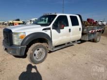 2014 FORD F-550 SUPER DUTY DUALLY CREW CAB 4X4 FLATBED TRUCK VIN: 1FD0W5HT3EEB77027