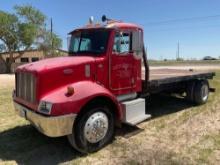 2001 PETERBILT 330 SINGLE AXLE FLATBED TRUCK VIN: 2NPNHD7X81M567594