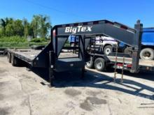 2016 BIG TEX 22GN-20BK+5 FLATBED TRAILER VIN: 16VGX2026G6091973