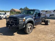 2015 FORD F-550 XL SUPER DUTY SINGLE AXLE VIN: 1FDUF5HT1FEA70268 CAB & CHASSIS