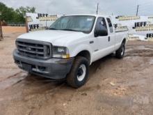 2003 FORD F-250 SUPER DUTY EXTENDED CAB 4X4 PICKUP VIN: 1FTNX21P53EC28401