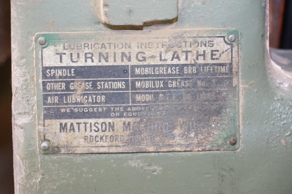 Mattison Model 86 Turning Lathe