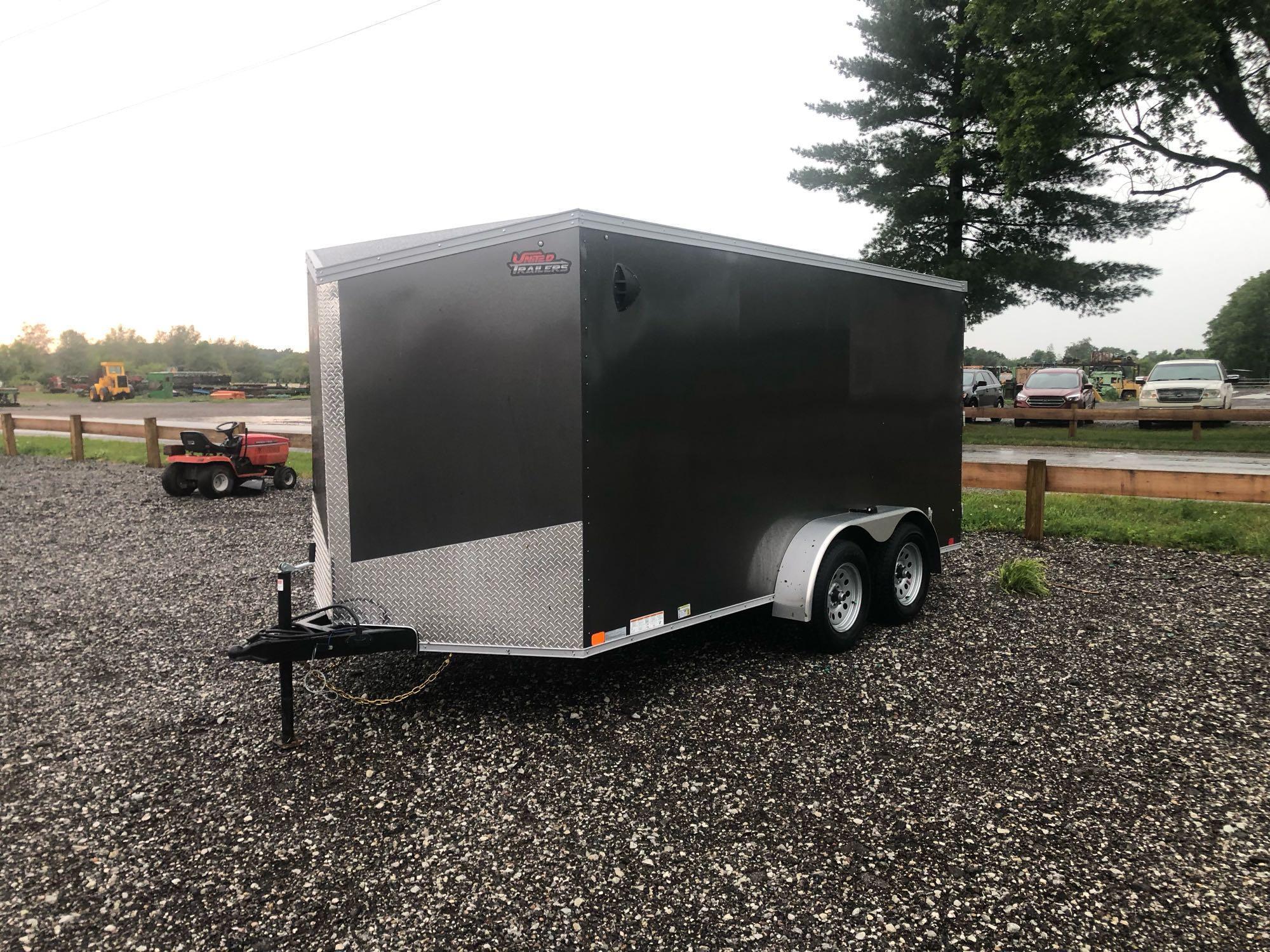 New 2022 United 7' x 14' V-Nose Cargo Trailer