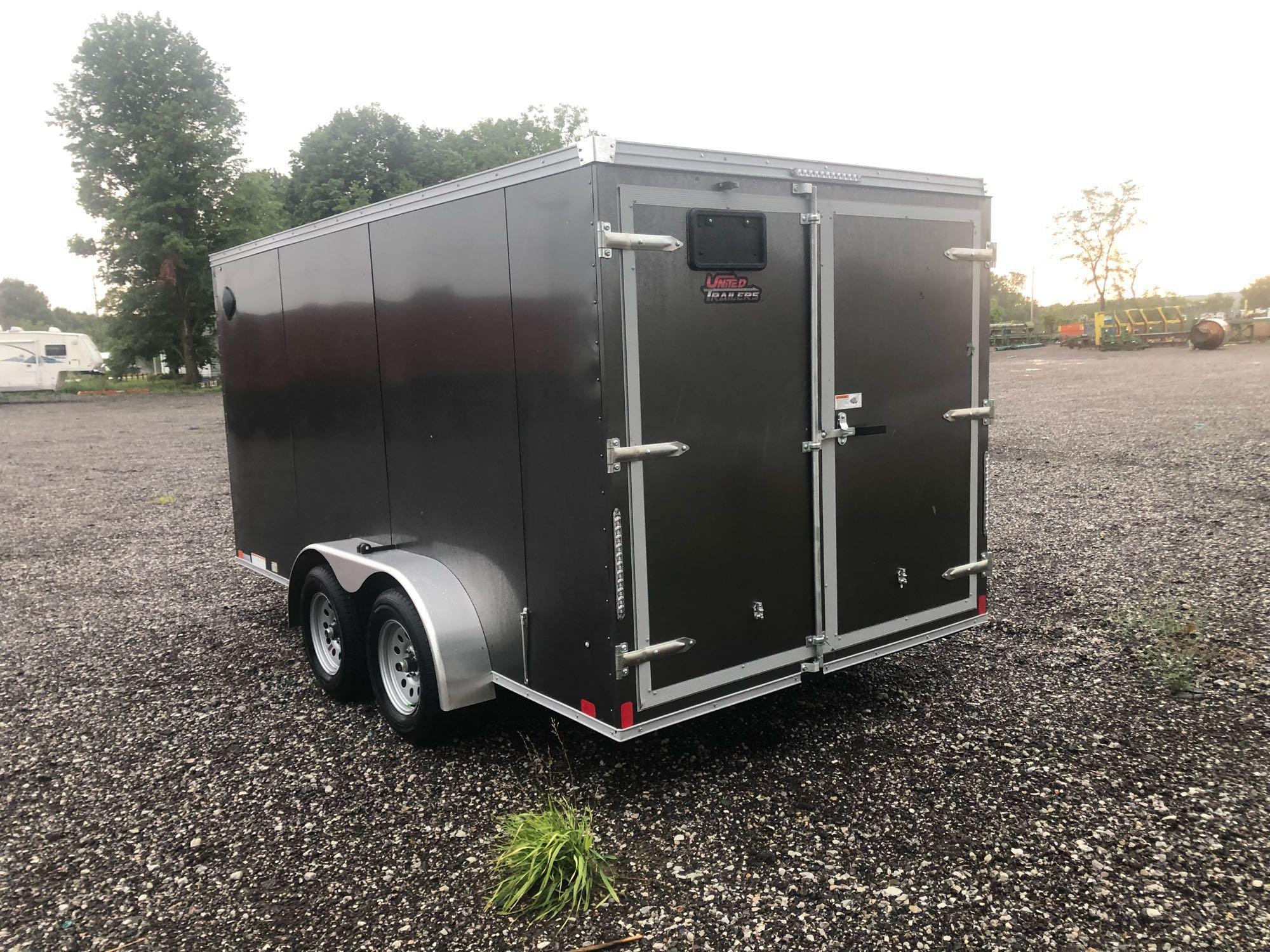 New 2022 United 7' x 14' V-Nose Cargo Trailer