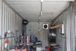 Shipping Container set up as Sharpening Room