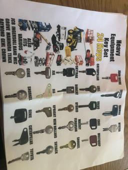 Heavy Equipment Key Set 24 Keys