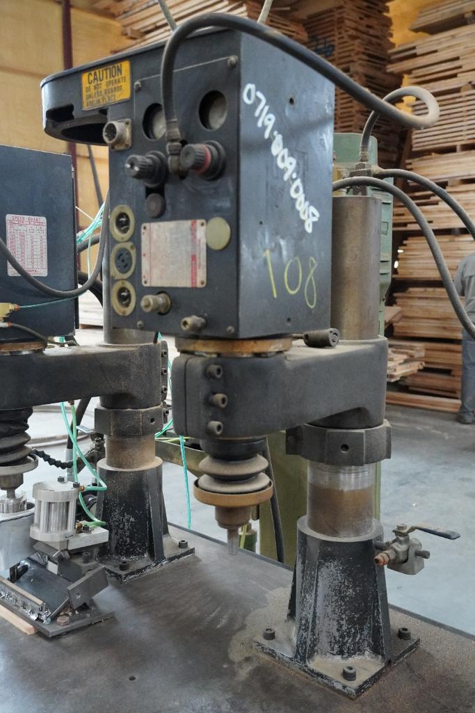 Steel Table with 2 Drill Presses