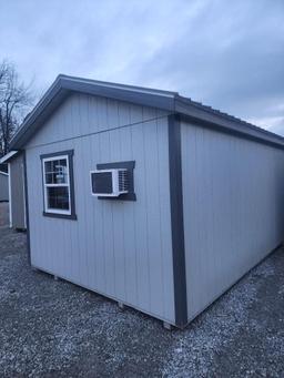 New 12' x 16' Painted Wood Shed