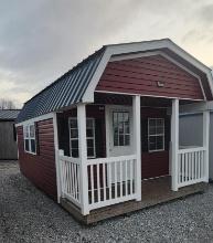 New 12' x 20' Vinyl Barn with Open Porch