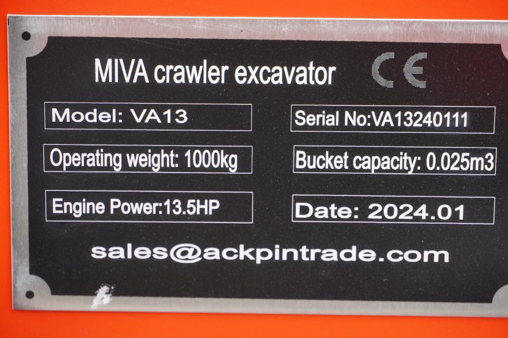 New 2024 MIVA Mini Excavator