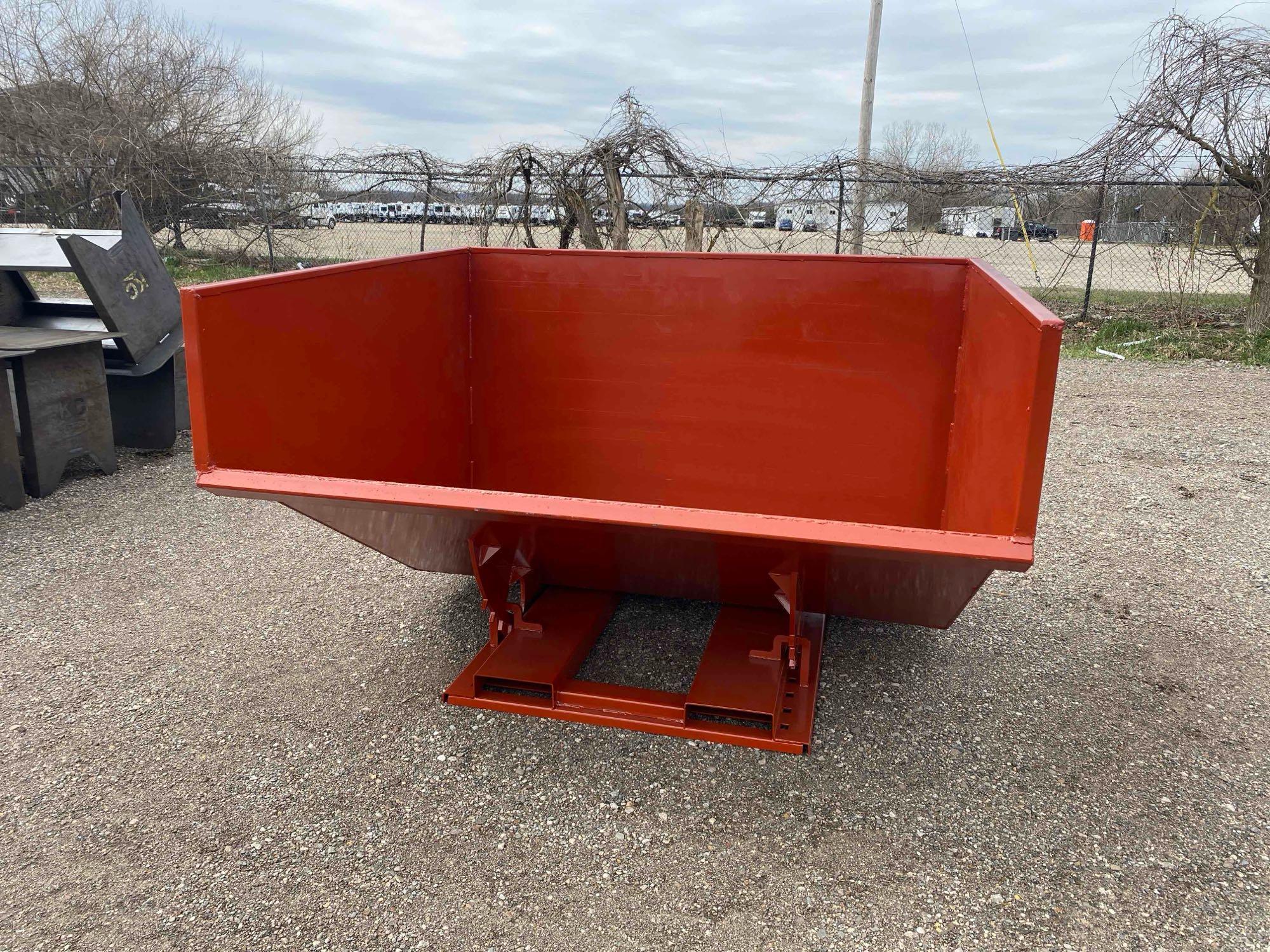 New 4 Cubic Yard Self Dumping Hopper with Fork Pockets