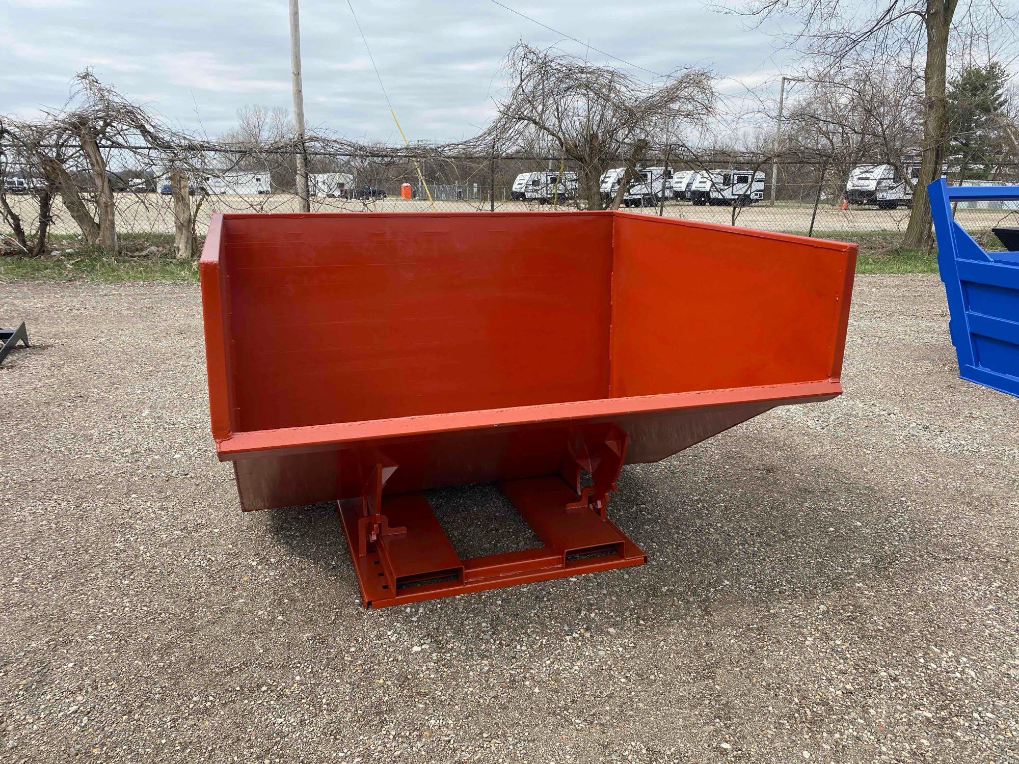 New 4 Cubic Yard Self Dumping Hopper with Fork Pockets