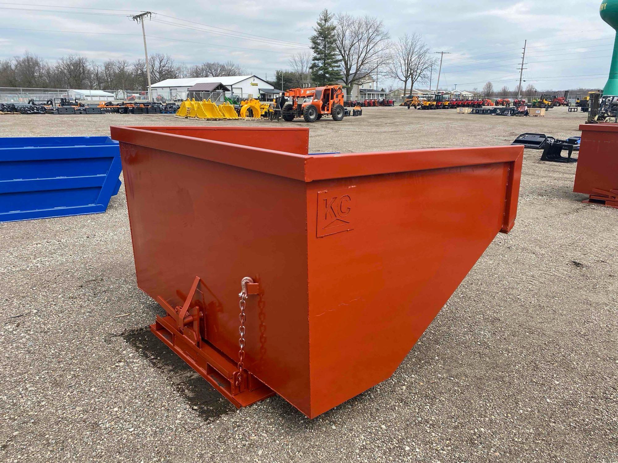 New 4 Cubic Yard Self Dumping Hopper with Fork Pockets