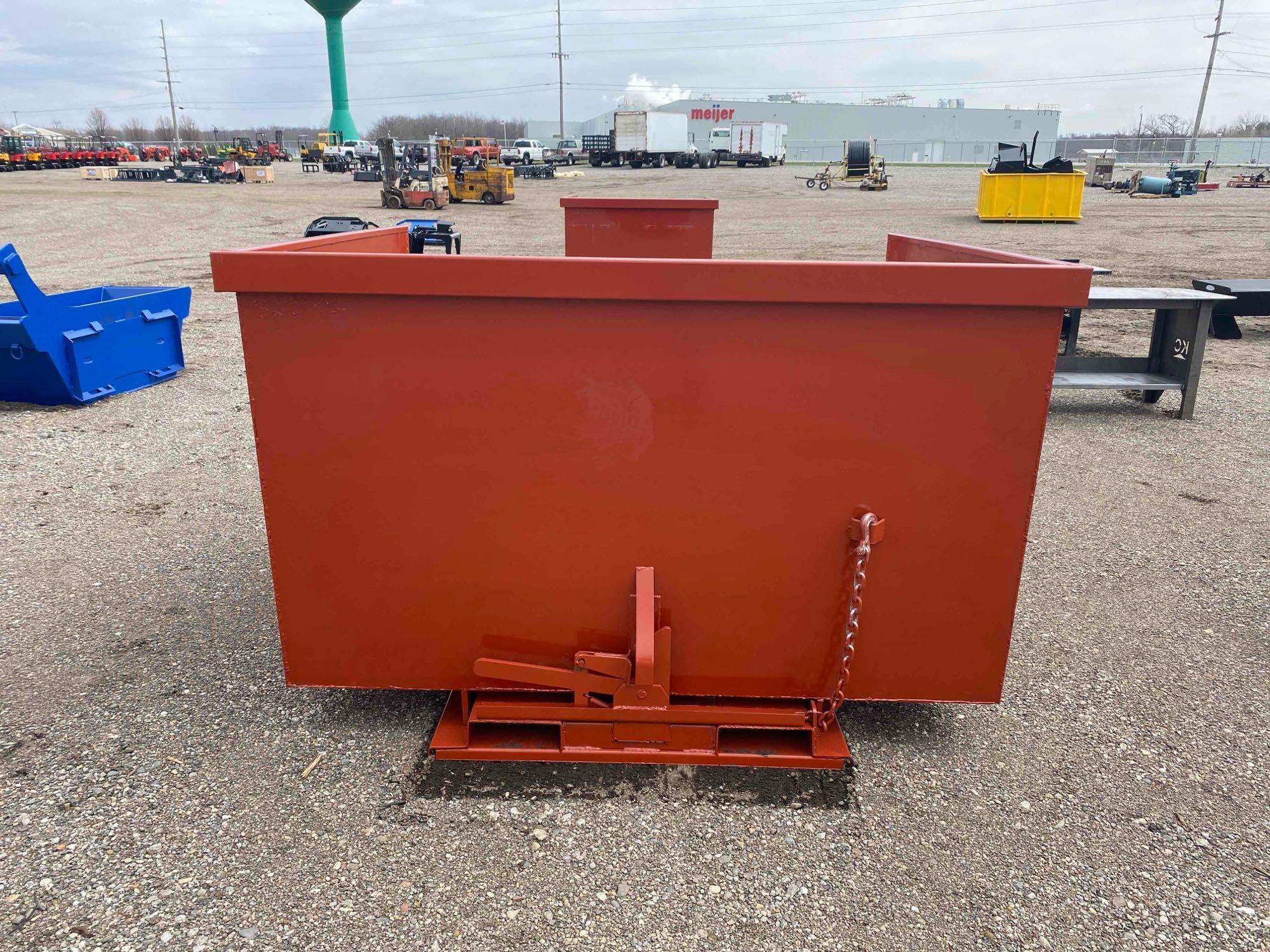 New 4 Cubic Yard Self Dumping Hopper with Fork Pockets