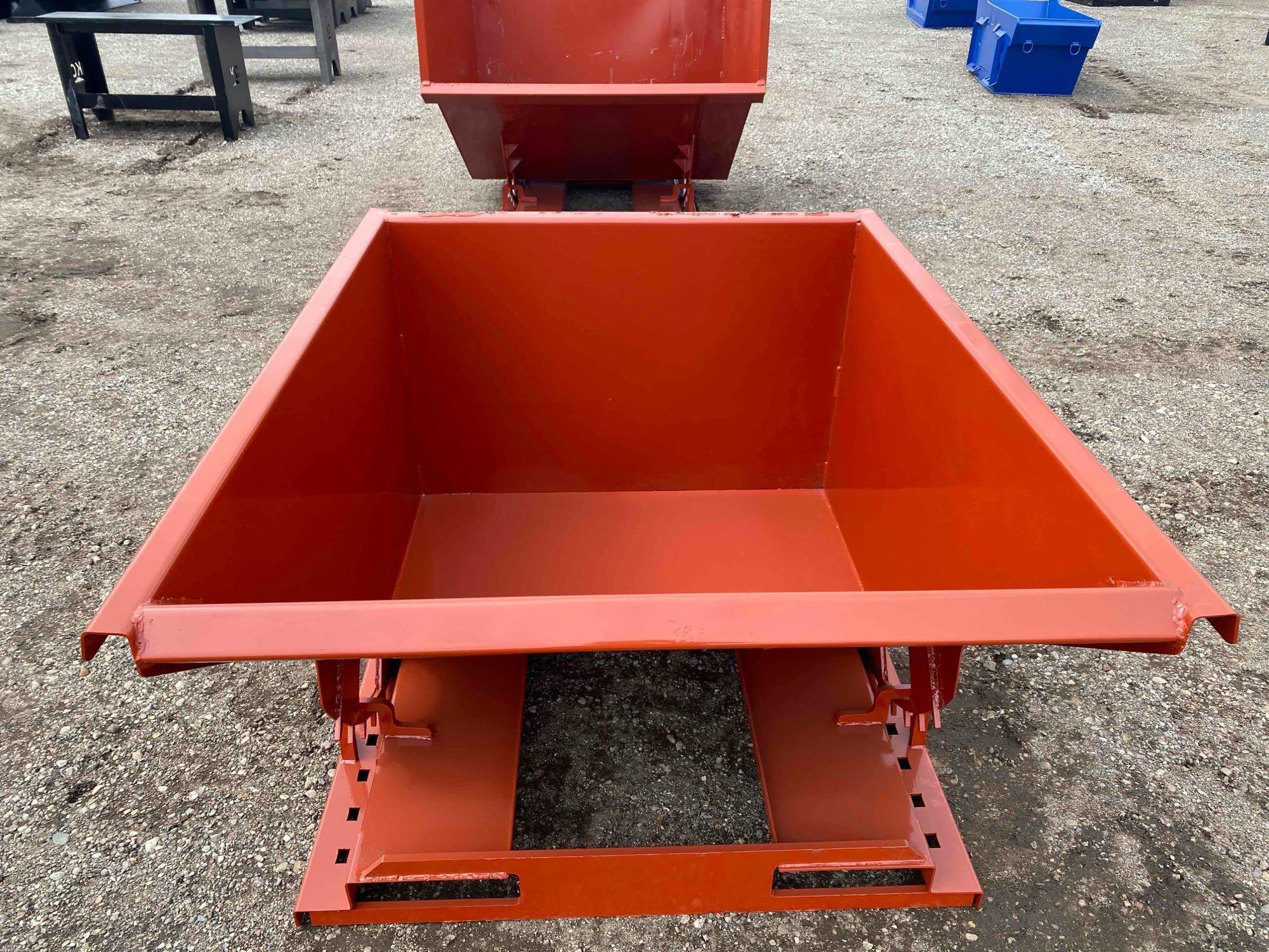 New 1.5 Cubic Yard Self Dumping Hopper with Fork Pockets