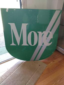 Large Painted Double Sided Metal More Cigarette Sign