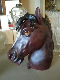 Cast Iron Hand Painted Horse Head