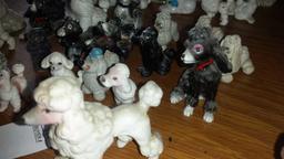 Lot of 21 Small Delicate Vintage Poodle Figurines