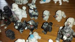 Lot of 21 Small Delicate Vintage Poodle Figurines