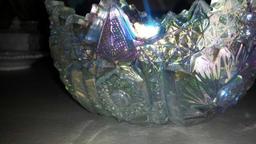 Beautiful iridescent Imperial glass dish