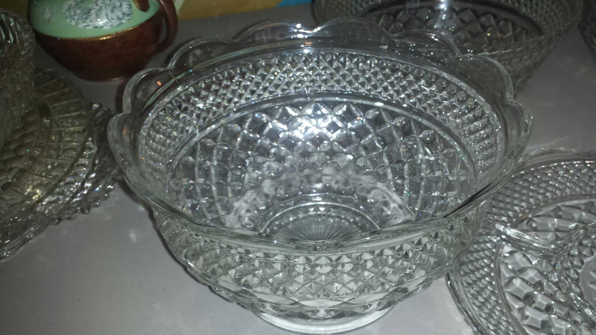 5 Beautuful Vintage Wexford Waffle Pattern Pieces