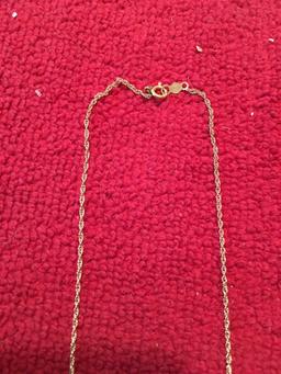 14k Gold Mother Pendant on 14K gold chain